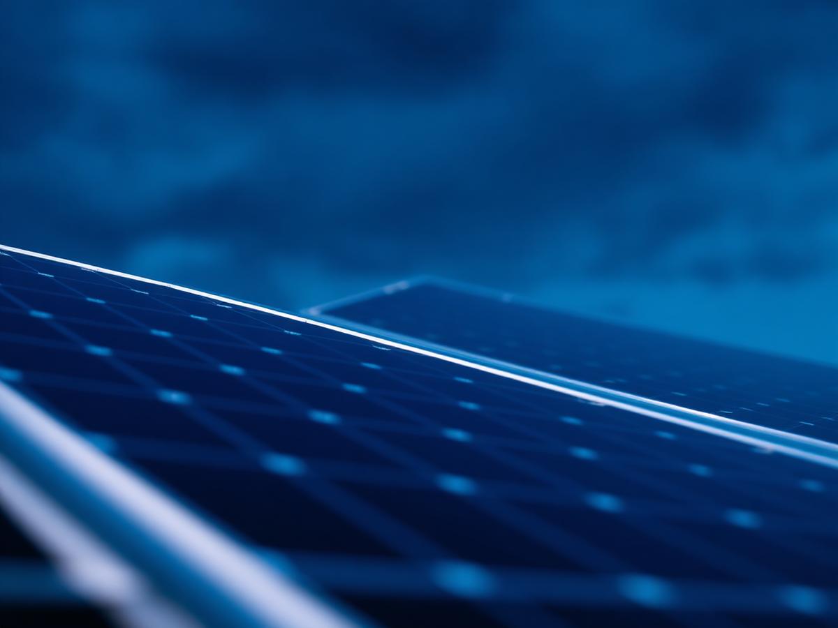 Pannelli fotovoltaici visti da vicino (immagine esempio)